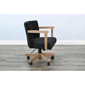 Gibson Game Chair w/Arms & Casters, Cushion Seat & Back