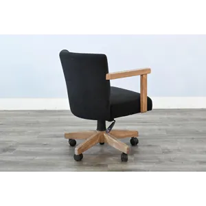 Gibson Game Chair w/Arms & Casters, Cushion Seat & Back