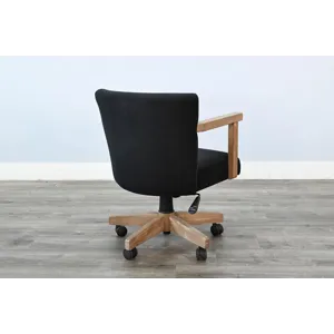 Gibson Game Chair w/Arms & Casters, Cushion Seat & Back