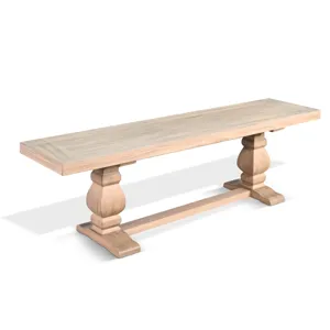 Gianna Bench, Wood Seat