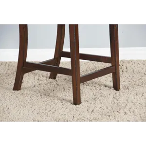 TUSCANY 24"H Ladderback Barstool, Wood Seat