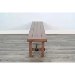 Bench w/ Turnbuckle, Wood Seat
