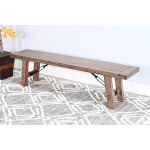 DOE VALLEY Bench w/ Turnbuckle, Wood Seat