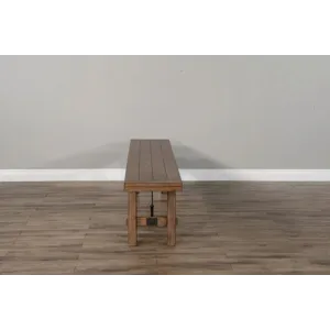 DOE VALLEY Bench w/ Turnbuckle, Wood Seat