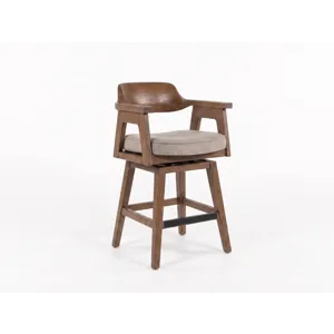 Wren Swivel Counter Stool, Cushion Seat