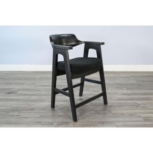 Wren Counter Stool w/ Arms, Cushion Seat