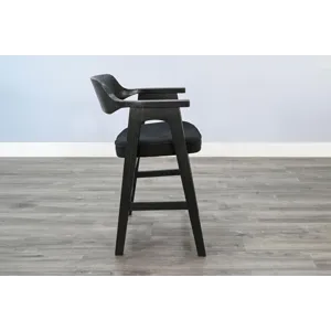 Wren Counter Stool w/ Arms, Cushion Seat