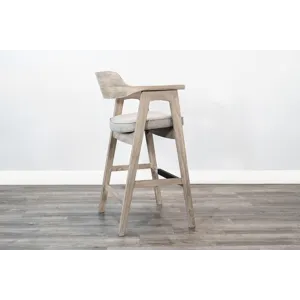 Wren Barstool w/ Arms, Cushion Seat