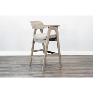 Wren Barstool w/ Arms, Cushion Seat