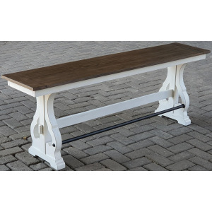 Charleston Counter Bench, Wood Seat