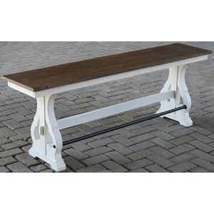 Charleston Counter Bench, Wood Seat