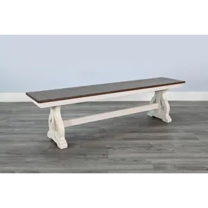 Charleston Dining Bench, Wood Seat