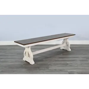Charleston Dining Bench, Wood Seat