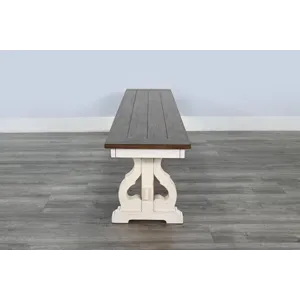 Charleston Dining Bench, Wood Seat