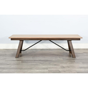 Boulder Dining Bench, Wood Seat
