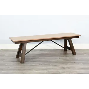 Boulder Dining Bench, Wood Seat