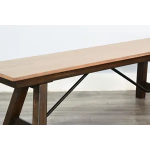 Boulder Dining Bench, Wood Seat