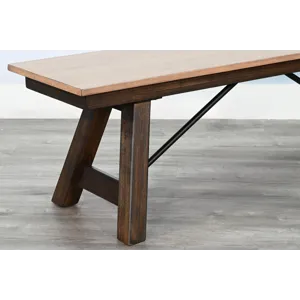 Boulder Dining Bench, Wood Seat