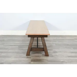Boulder Dining Bench, Wood Seat