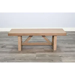 Whitefish Dining Bench, Wood Seat