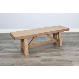 Whitefish Dining Bench, Wood Seat