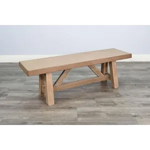 Whitefish Dining Bench, Wood Seat