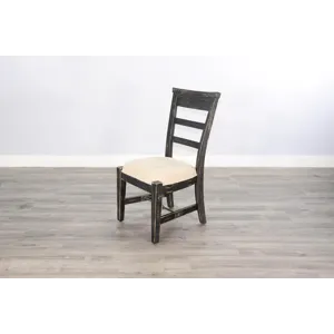 MARINA Black Sand Side Chair, Cushion Seat