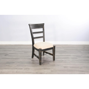 MARINA Black Sand Side Chair, Cushion Seat