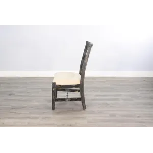 MARINA Black Sand Side Chair, Cushion Seat