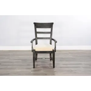 MARINA Black Sand Arm Chair, Cushion Seat