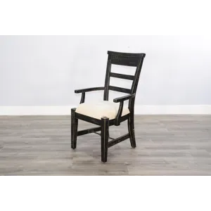 MARINA Black Sand Arm Chair, Cushion Seat