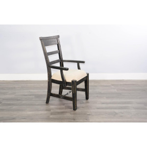 MARINA Black Sand Arm Chair, Cushion Seat