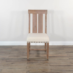 Dbl. Slat Back Chair, Cushion Seat