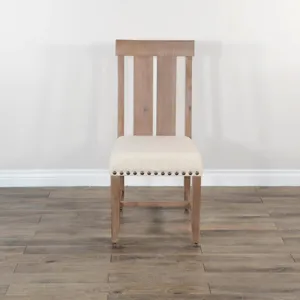 Dbl. Slat Back Chair, Cushion Seat