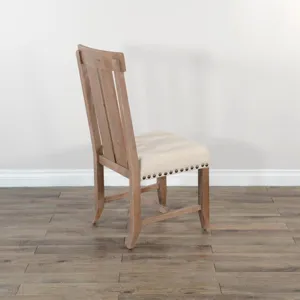 Dbl. Slat Back Chair, Cushion Seat