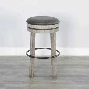 30"H Swivel Stool, Cushion Seat
