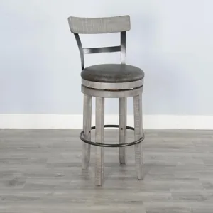 30"H Swivel Barstool, Cushion Seat