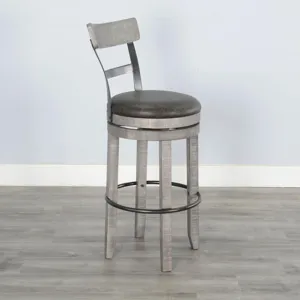30"H Swivel Barstool, Cushion Seat