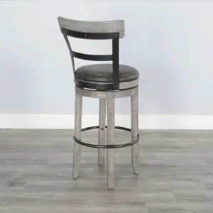 30"H Swivel Barstool, Cushion Seat