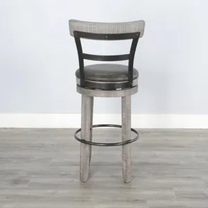 30"H Swivel Barstool, Cushion Seat