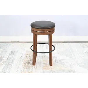 DOE VALLEY 30"H Swivel Stool, Cushion Seat