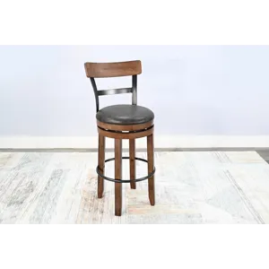 DOE VALLEY 30"H Swivel Barstool, Cushion Seat