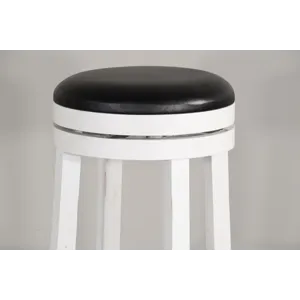 Carriage House 30"H Swivel Stool, Cushion Seat
