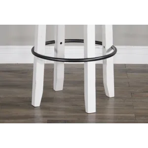 Carriage House 30"H Swivel Stool, Cushion Seat