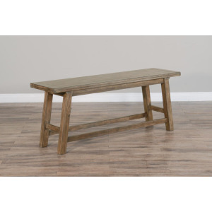 DOE VALLEY Counter Height Bench, Wood Seat