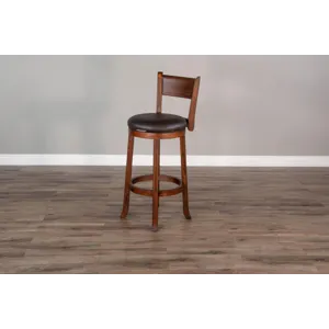 TUSCANY 30"H Swivel Barstool, Cushion Seat