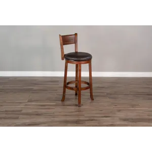 TUSCANY 30"H Swivel Barstool, Cushion Seat