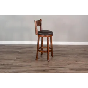 TUSCANY 30"H Swivel Barstool, Cushion Seat