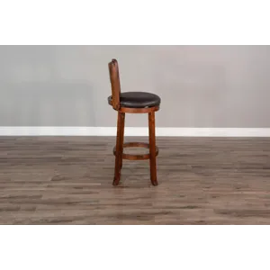 TUSCANY 30"H Swivel Barstool, Cushion Seat