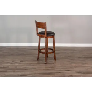 TUSCANY 30"H Swivel Barstool, Cushion Seat